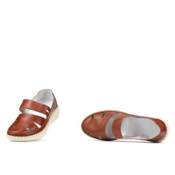 Women loafers, moccasins 6002 brown