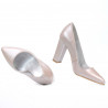 Women stylish, elegant shoes 1261 cappuccino pearl