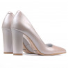 Women stylish, elegant shoes 1261 cappuccino pearl