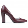 Women stylish, elegant shoes 1261 bordo pearl