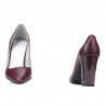 Women stylish, elegant shoes 1261 bordo pearl