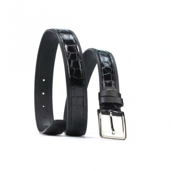 Men belt 32bc black+croco black