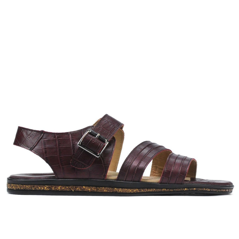 Men sandals 315 croco burgundy