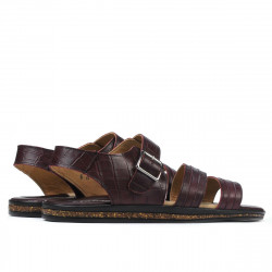 Men sandals 315 croco burgundy