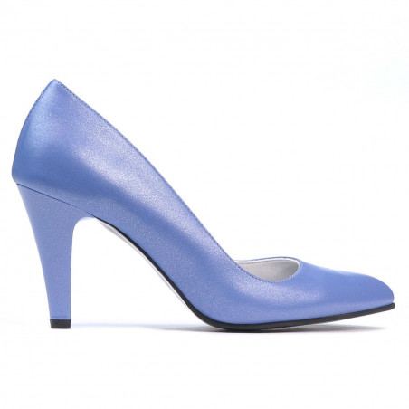 Women stylish, elegant shoes 1234 bleu pearl
