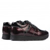Women sport shoes 6003 patent bordo combined