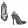 Women stylish, elegant shoes 1241 green pearl