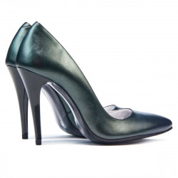 Women stylish, elegant shoes 1241 green pearl