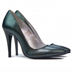 Women stylish, elegant shoes 1241 green pearl