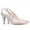 Women stylish, elegant shoes 1234 cappuccino pearl