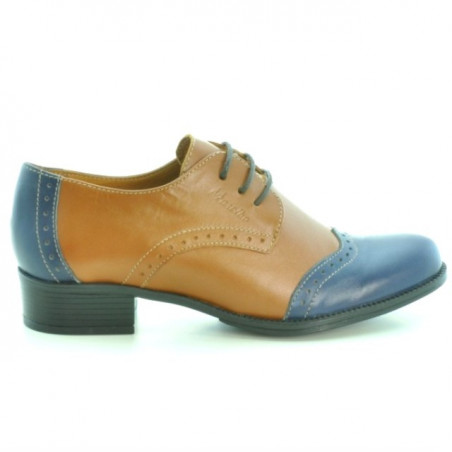 Women casual shoes 691 brown+indigo