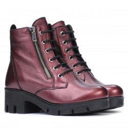 Women boots 3307 bordo pearl