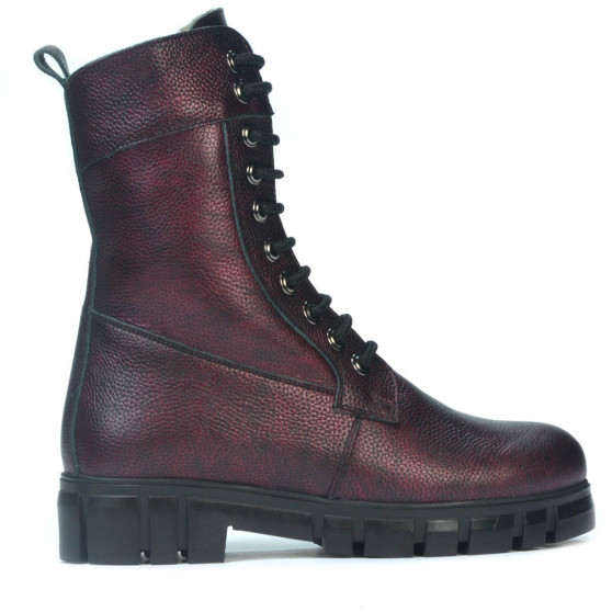 Women boots 3337 bordo pearl