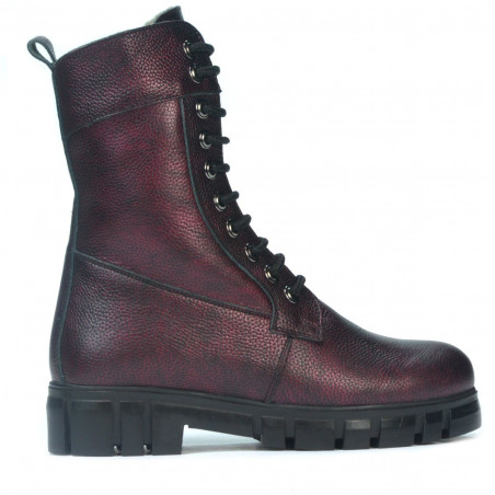 Women boots 3337 bordo pearl