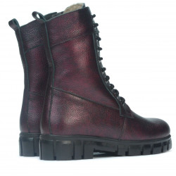 Women boots 3337 bordo pearl