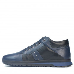 Men casual shoes 4110 indigo+black