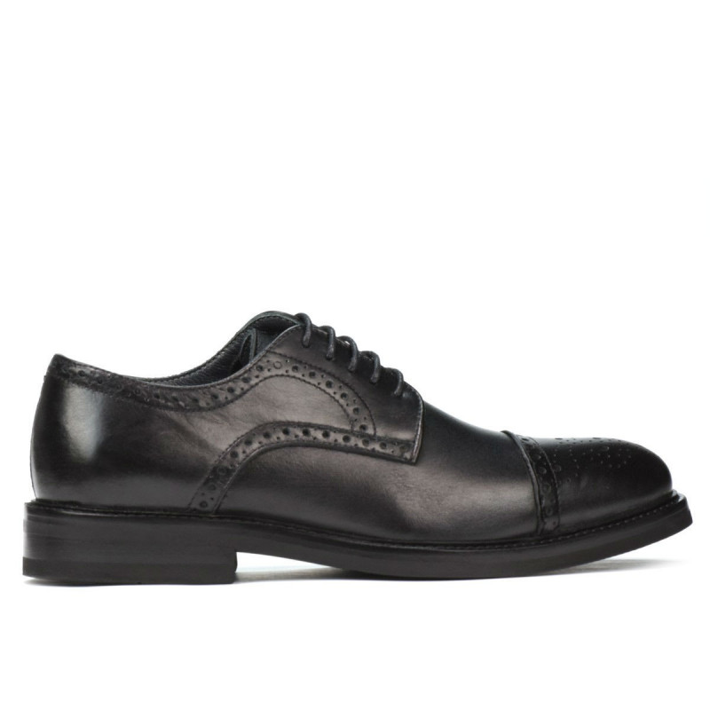 Men stylish, elegant shoes 896 black