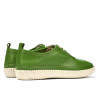 Women loafers, moccasins 688 green crud