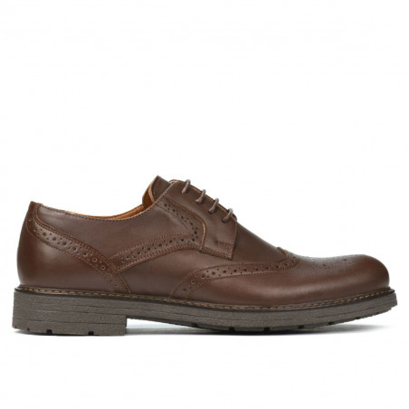 Men stylish, elegant shoes 894 brown