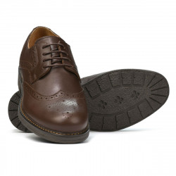 Men stylish, elegant shoes 894 brown