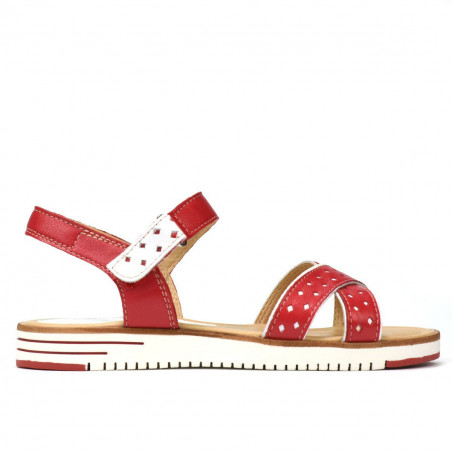 Women sandals 5061 ginger+white