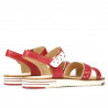 Women sandals 5061 ginger+white