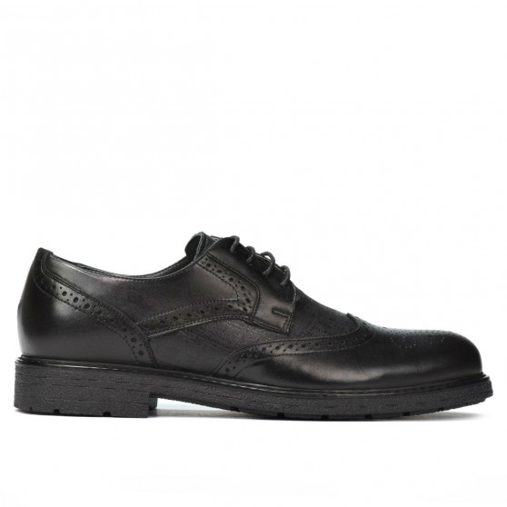 Men stylish, elegant shoes 894 black