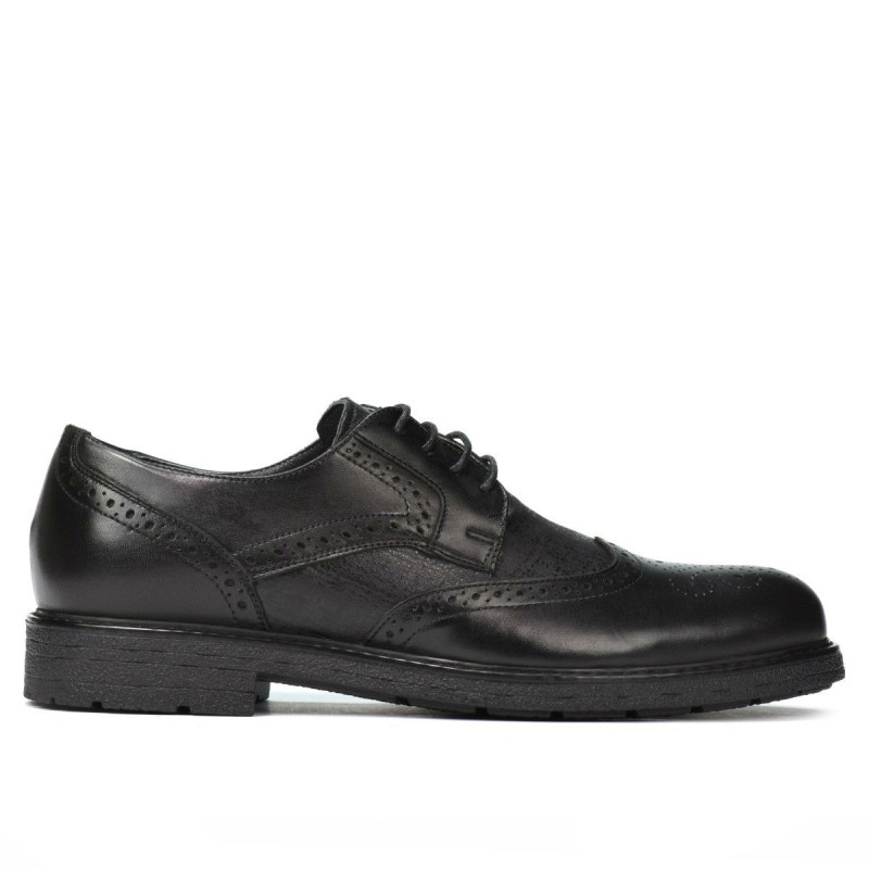 Men stylish, elegant shoes 894 black