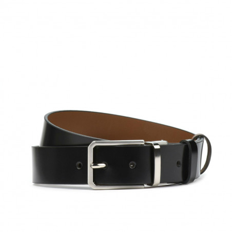 Men belt 35b bicolored black+brown