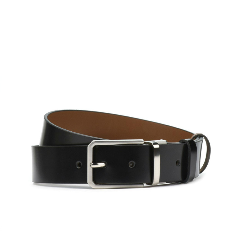 Men belt 35b bicolored black+brown