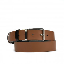 Men belt 35b bicolored black+brown