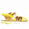 Women sandals 5061 yellow+white