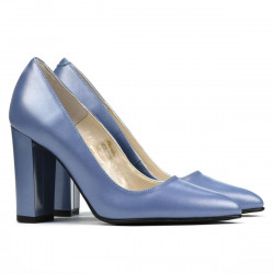 Women stylish, elegant shoes 1261 bleu pearl