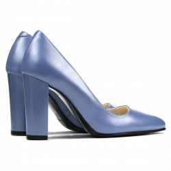 Women stylish, elegant shoes 1261 bleu pearl