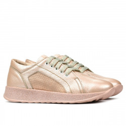 Pantofi sport/casual dama 6010 pudra pearl combined