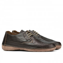 Women loafers, moccasins 672m cafe