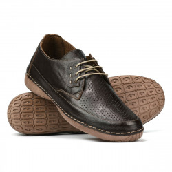 Women loafers, moccasins 672m cafe