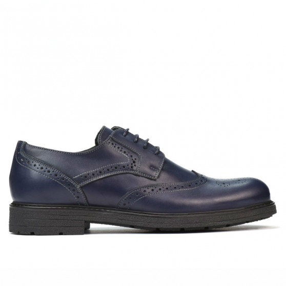 Men stylish, elegant shoes 894 indigo