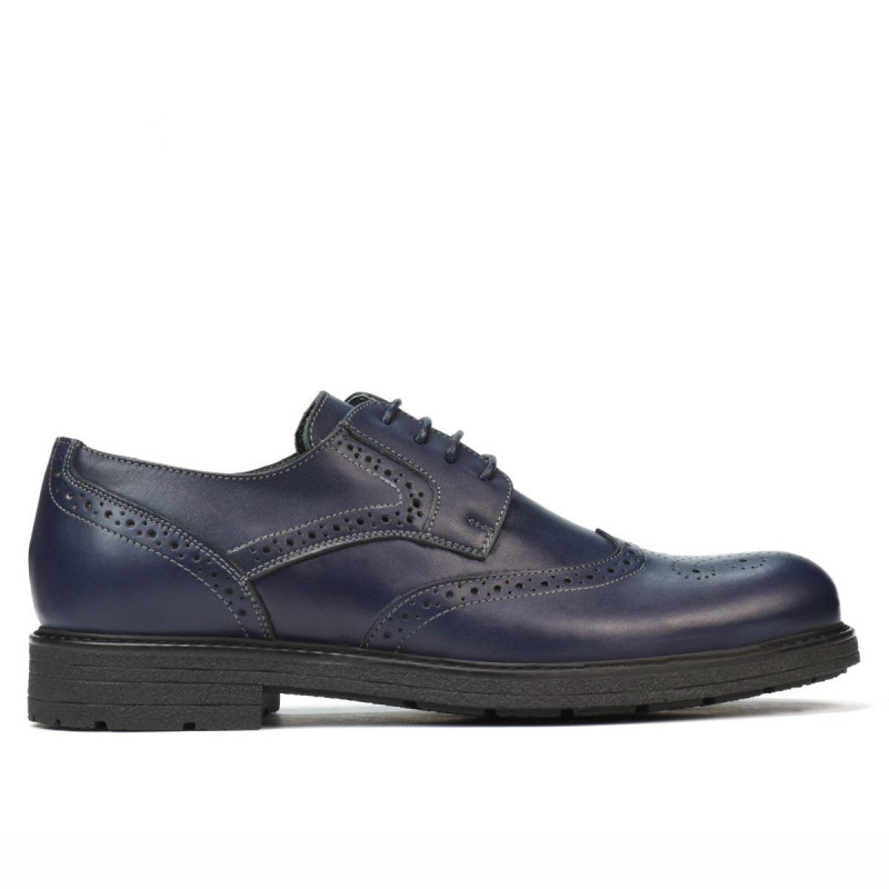 Men stylish, elegant shoes 894 indigo