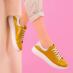 Women sport shoes 6008 yellow combined