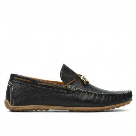 Men loafers, moccasins 863 black