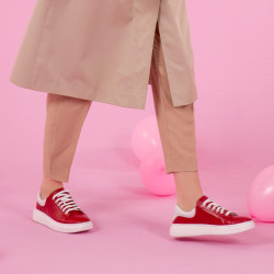 Women sport shoes 6008 red combined