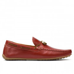 Men loafers, moccasins 863 red