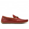 Men loafers, moccasins 863 red