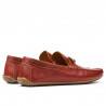 Men loafers, moccasins 863 red