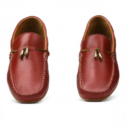 Men loafers, moccasins 863 red