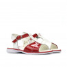Small children sandals 40c patent red+white