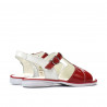 Small children sandals 40c patent red+white