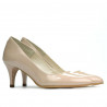 Women stylish, elegant shoes 1242 patent ivory