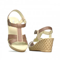 Women sandals 5065 cappuccino combined